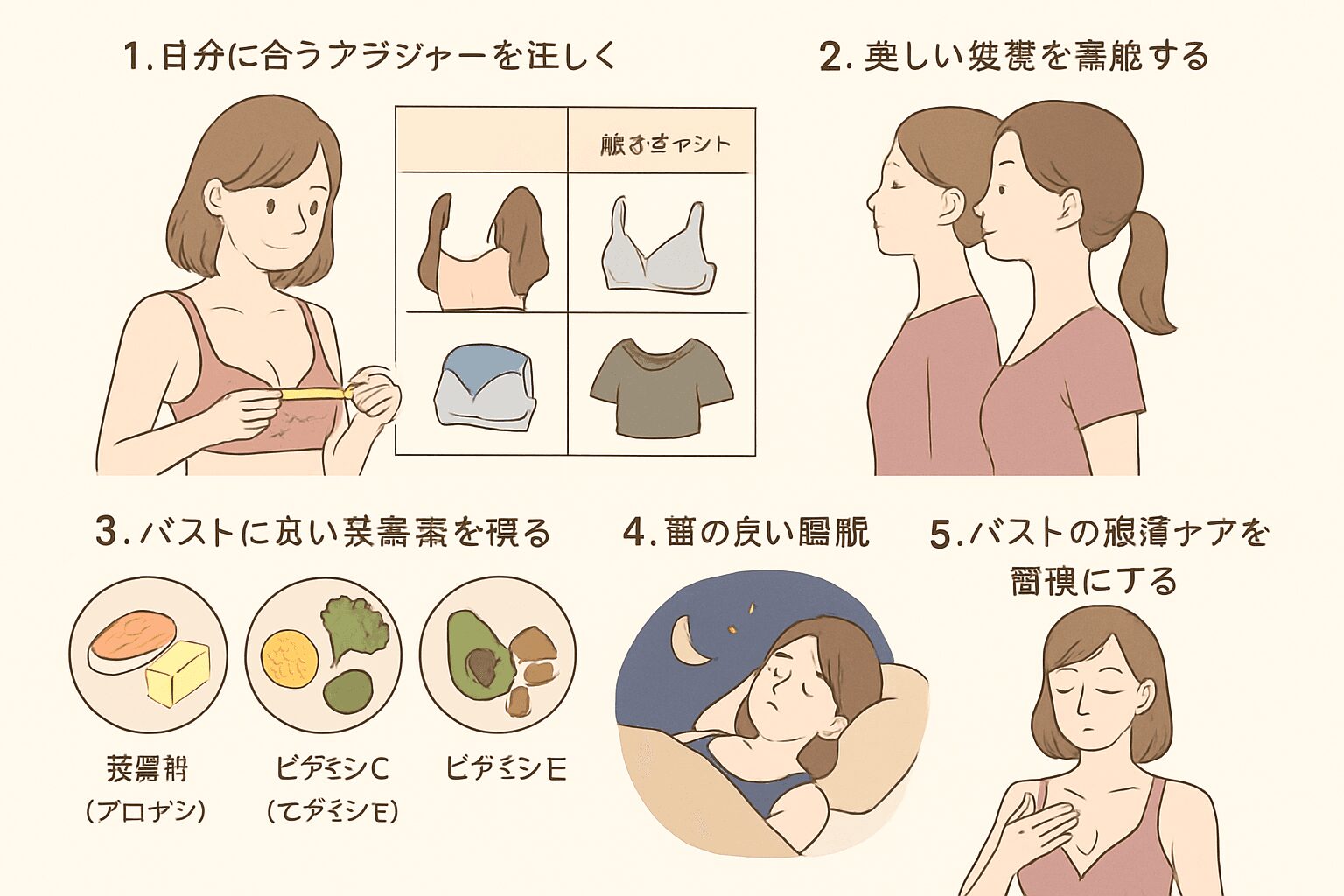 今日から始める！20代からのバスト下垂「予防」習慣5選