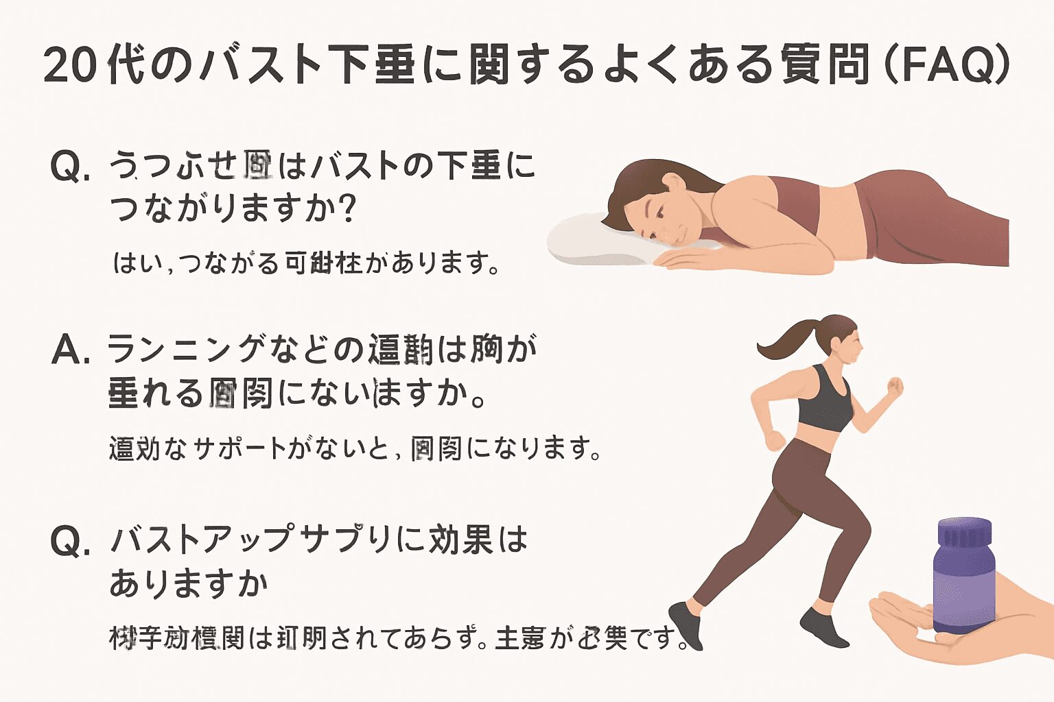20代のバスト下垂に関するよくある質問（FAQ）