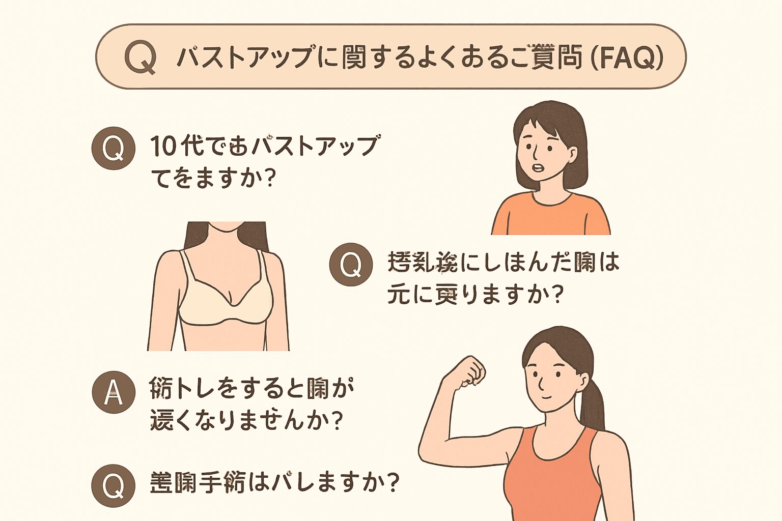 バストアップに関するよくあるご質問（FAQ）