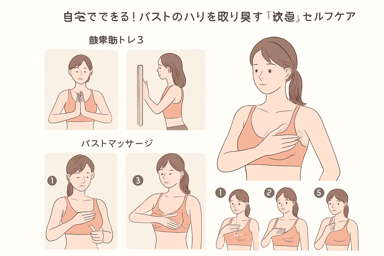 自宅でできる！バストのハリを取り戻す「改善」セルフケア